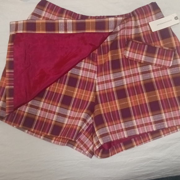 Anthropologie~ Plaid Skort NWT - Picture 8 of 10